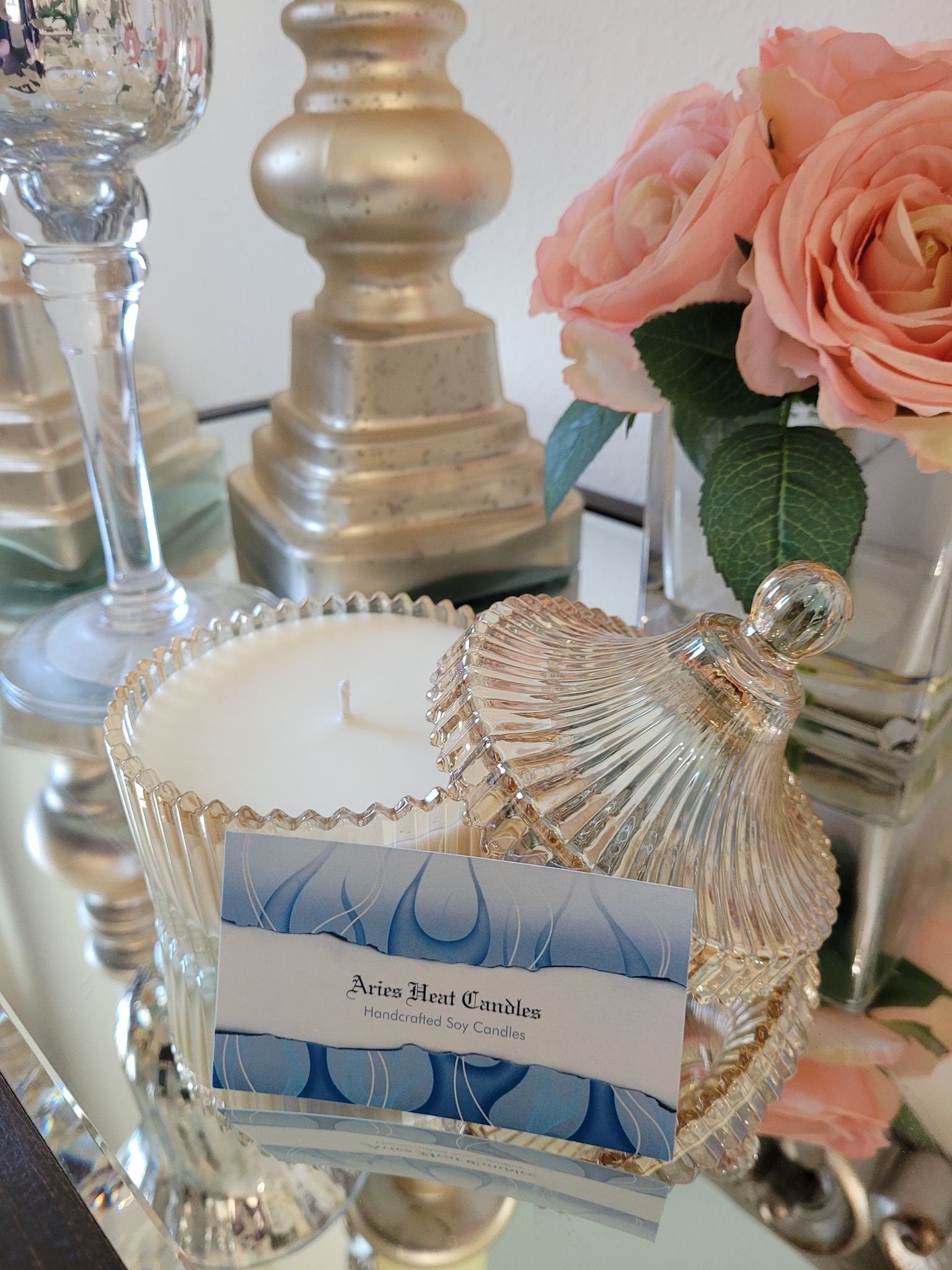 Vintage 10oz Glass Jar Candle