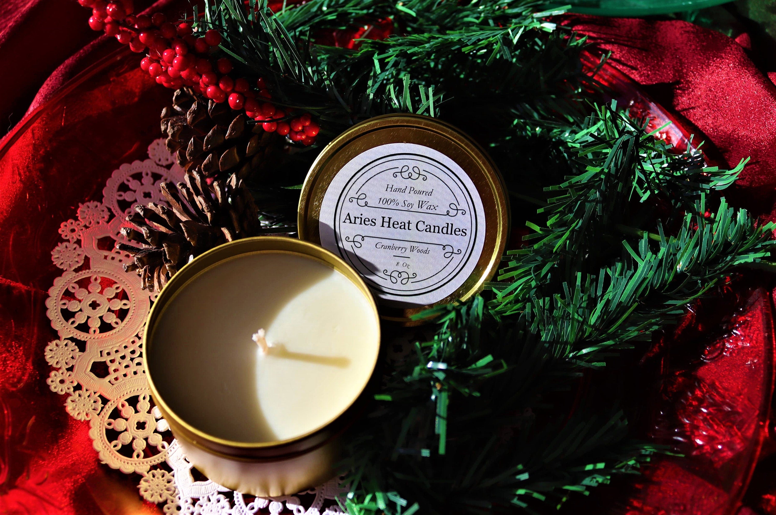 Cranberry Woods 8oz Tin Candle