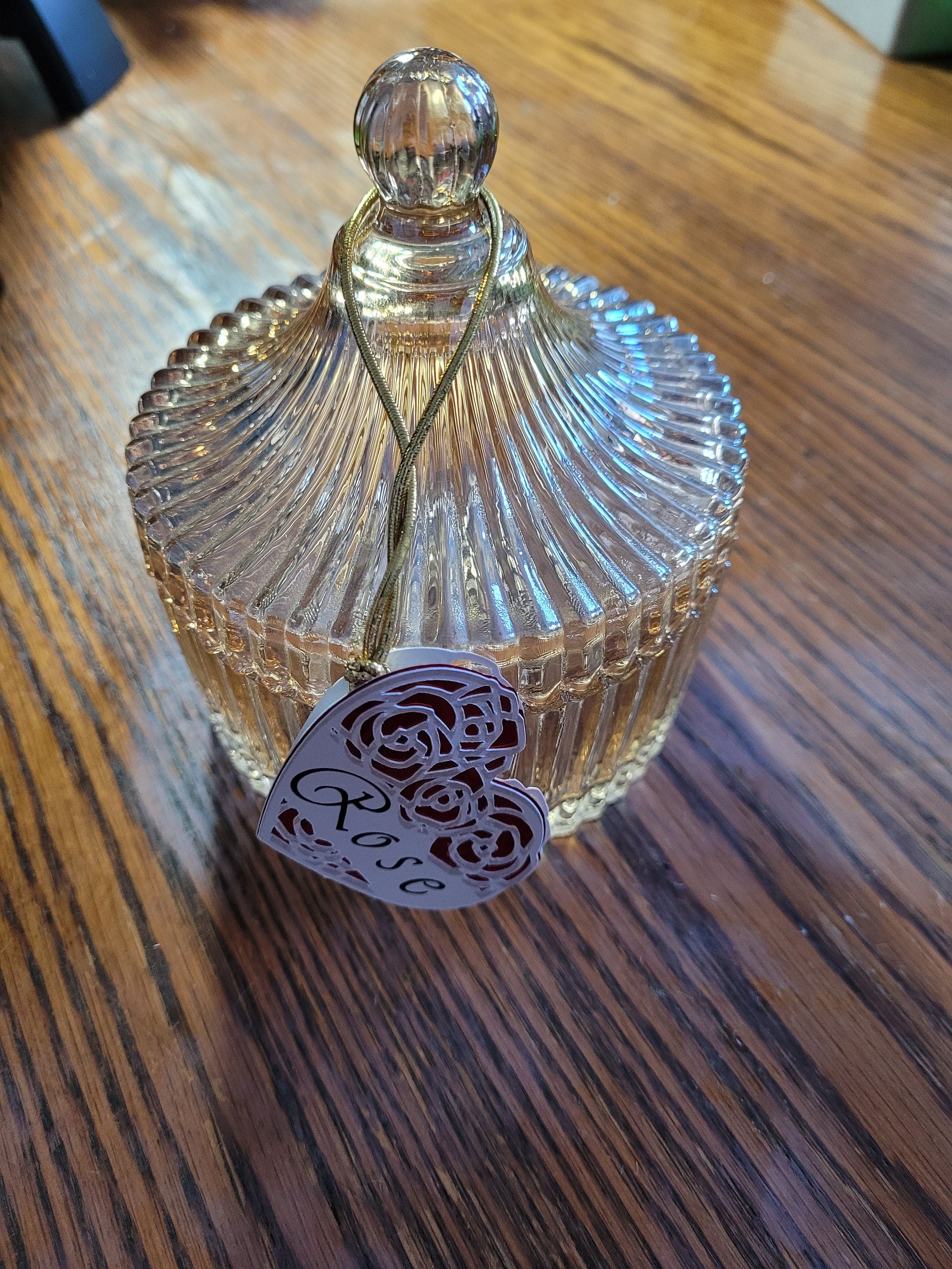 Soy Candle 10oz in Gold Vintage Glass Jar