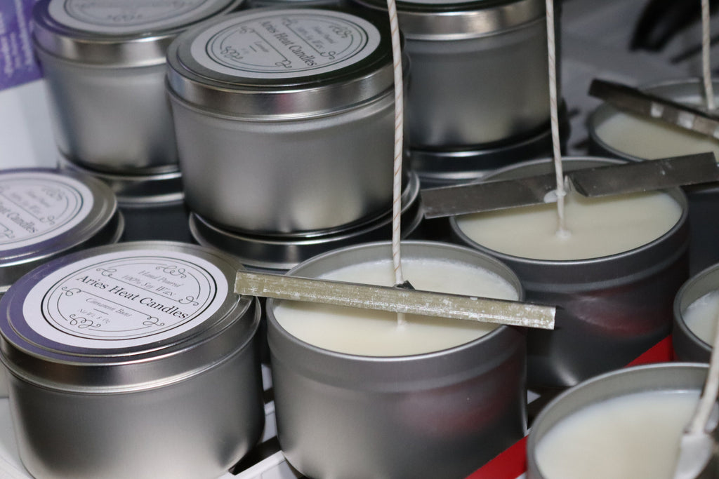 Peppermint and Eucalyptus Soy 8oz Candle in Silver or Gold Travel Tin