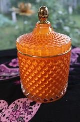 Soy Candle 24oz in Orange Diamond Glass Jar