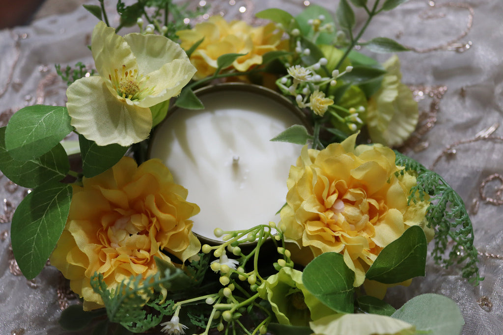 Tobacco and Bayleaf Soy Wax Scented 8oz Candle Silver or Gold Travel Tin