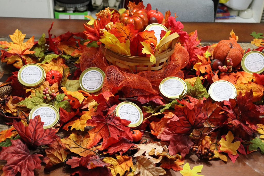 Apple Cinnamon  Soy 8oz Candle in Silver or Gold Travel Tin